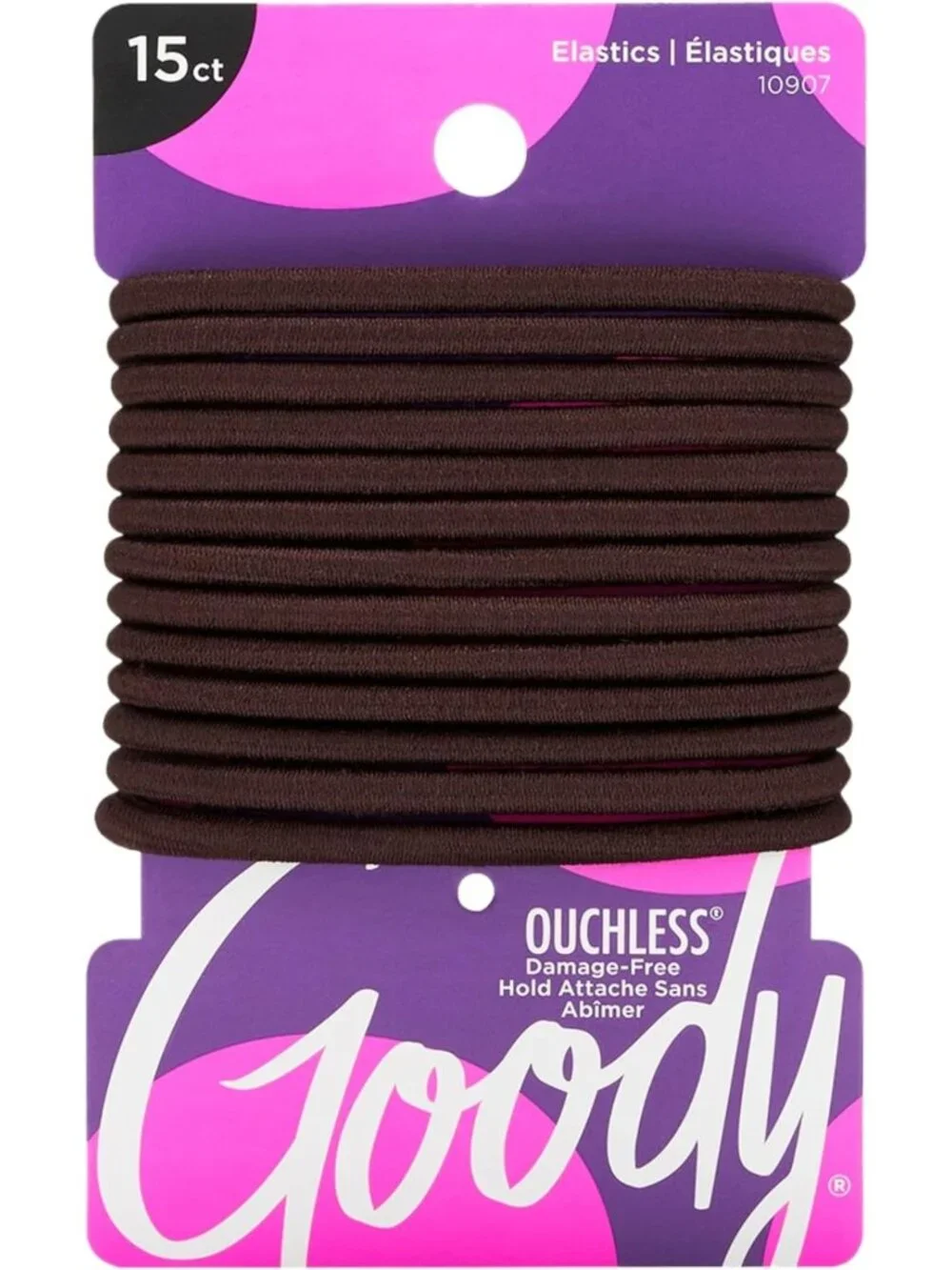 Ouchless Hair Elastics – No Pull, Tangle-Free Hold for Thick, Curly Hair – 15